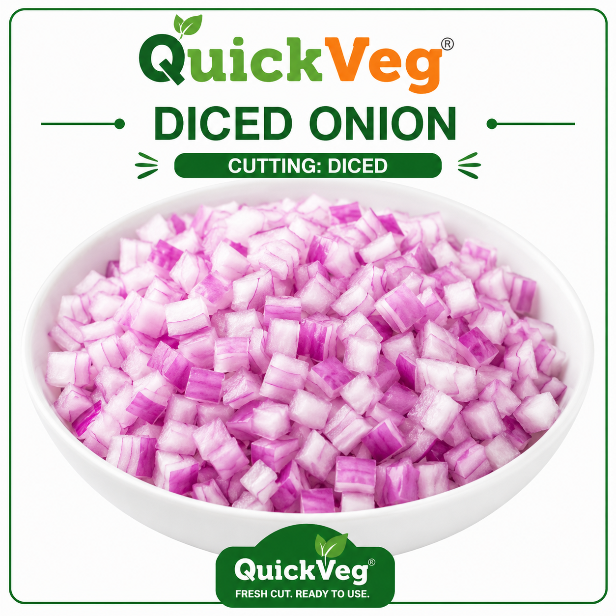 QuickVeg Diced Onion – 500 GM
