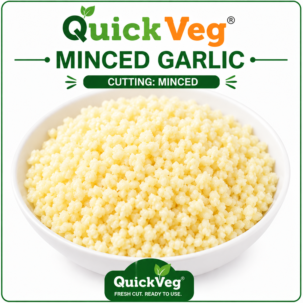 QuickVeg Minced Garlic – 500 GM